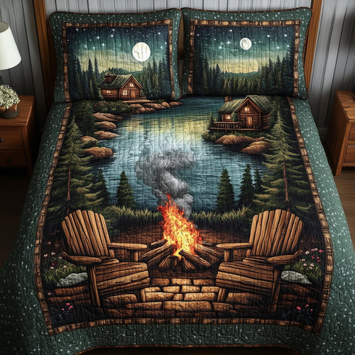 Peaceful Retreat 3-Piece Quilted Bedding Set GFTONL4133
