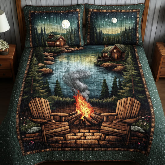 Peaceful Retreat 3-Piece Quilted Bedding Set GFTONL4133