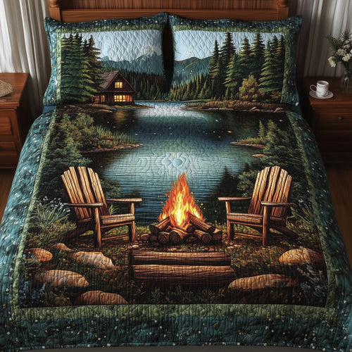 Midnight Retreat 3-Piece Quilted Bedding Set GFTONL4137