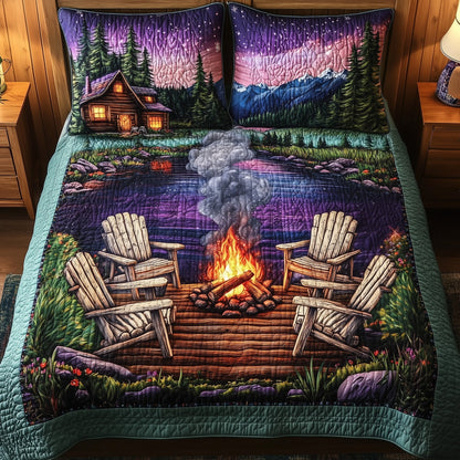 Cozy Retreat 3-Piece Quilted Bedding Set GFTONL4141