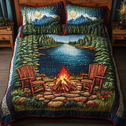 Peaceful Retreat 3-Piece Quilted Bedding Set GFTONL4143