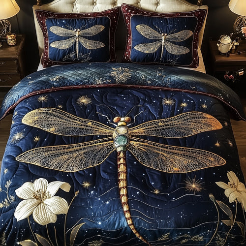 Mystic Dragonfly 3-Piece Quilted Bedding Set GFTONL4173