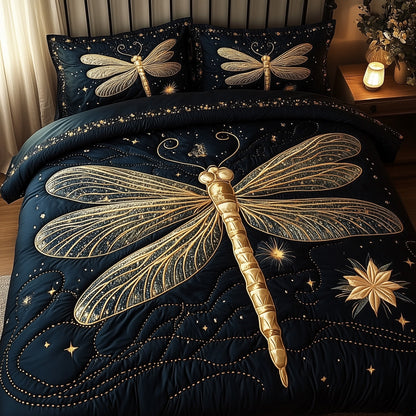 Mystic Dragonfly 3-Piece Quilted Bedding Set GFTONL4174