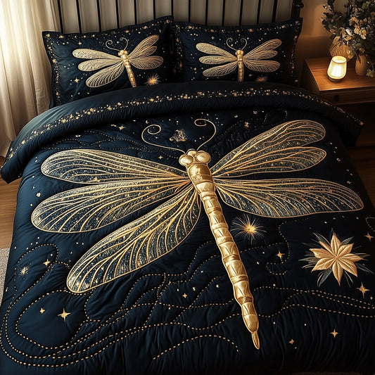 Mystic Dragonfly 3-Piece Quilted Bedding Set GFTONL4174