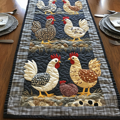 Chicken Crew Quilted Table Runner GFTONL4186