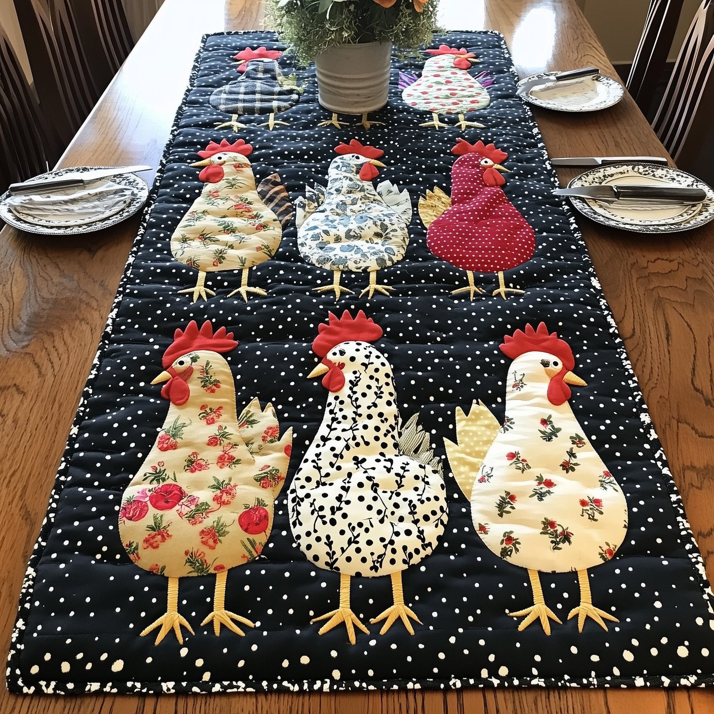 Feather Gang Quilted Table Runner GFTONL4192