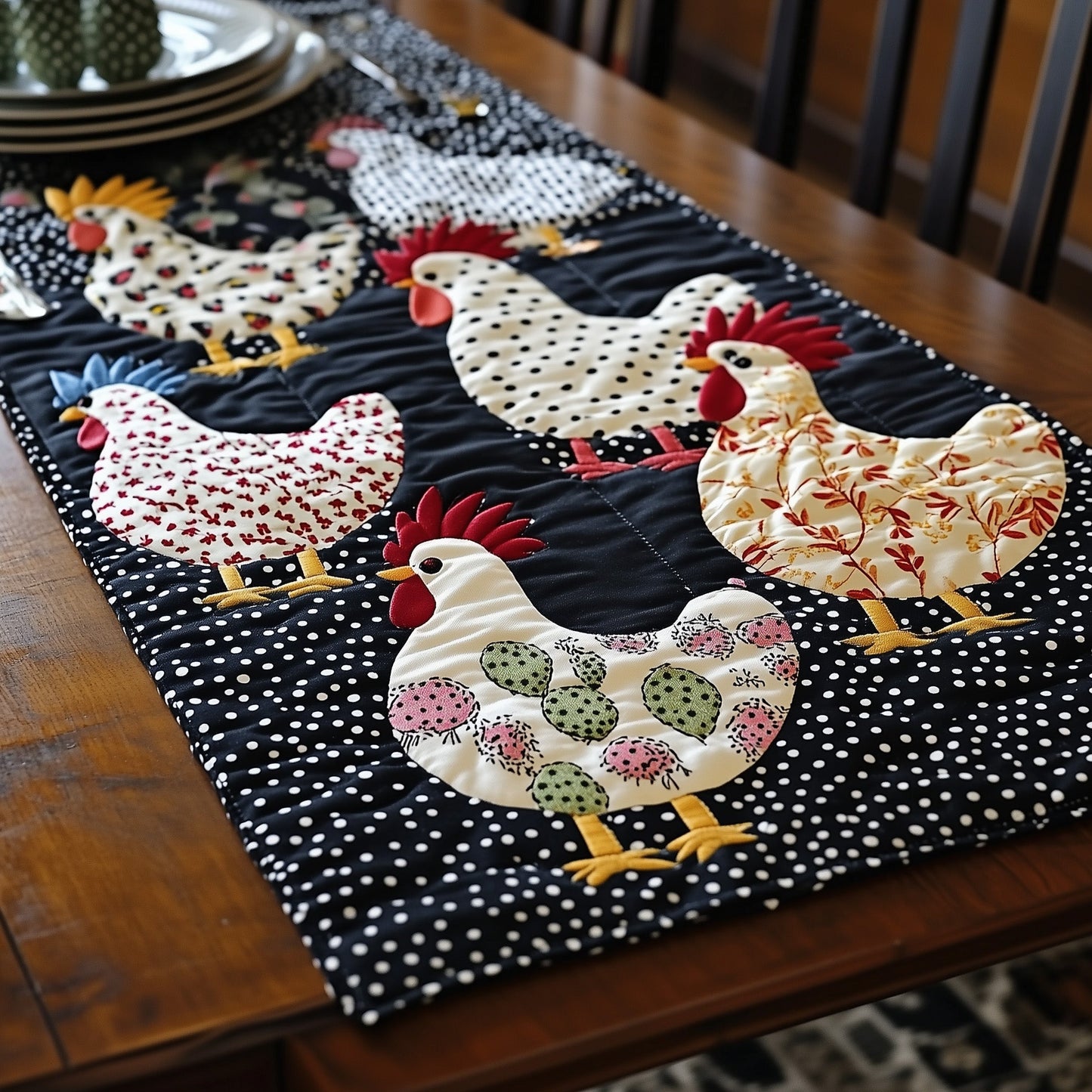 Feather Gang Quilted Table Runner GFTONL4196