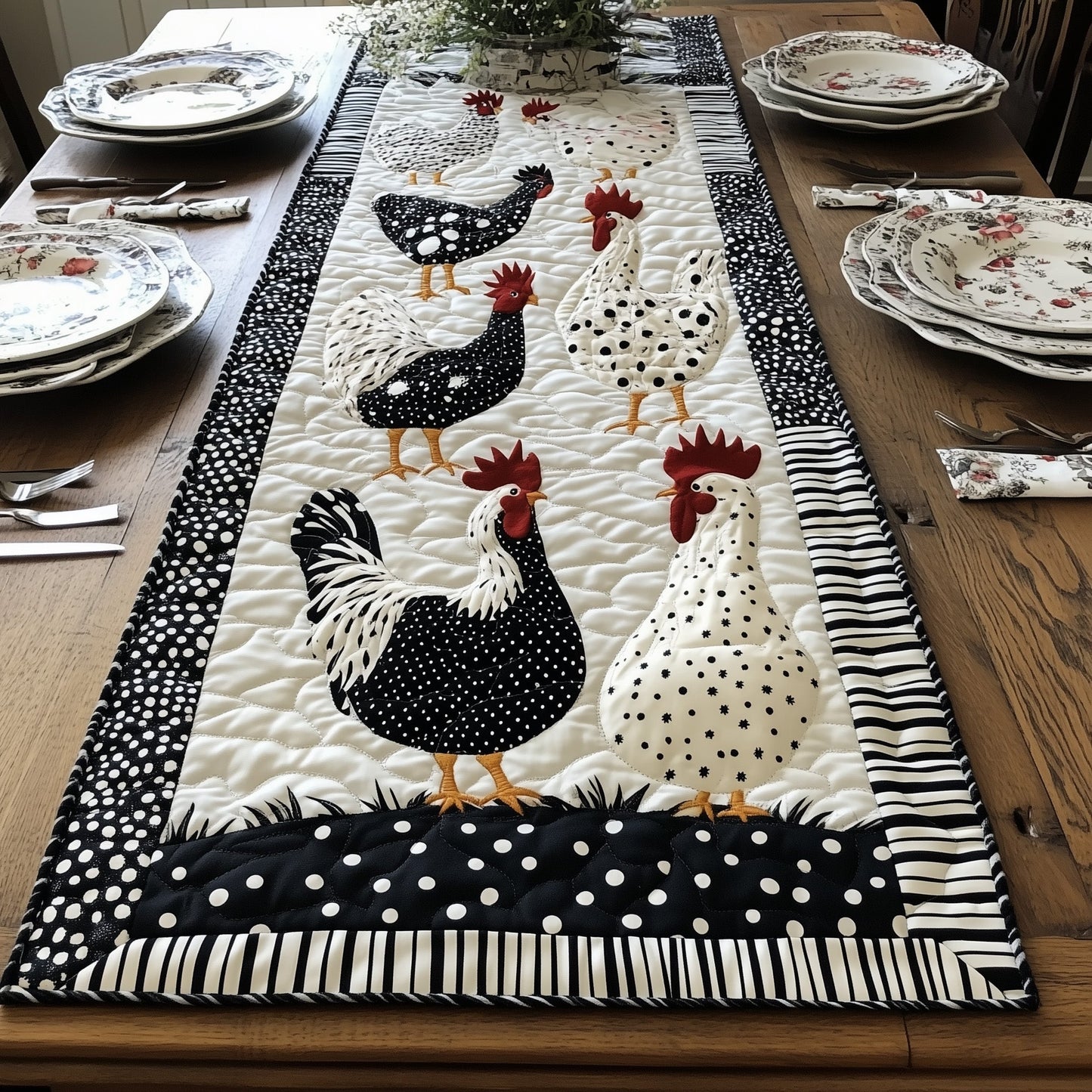 The Coop Troop Quilted Table Runner GFTONL4197