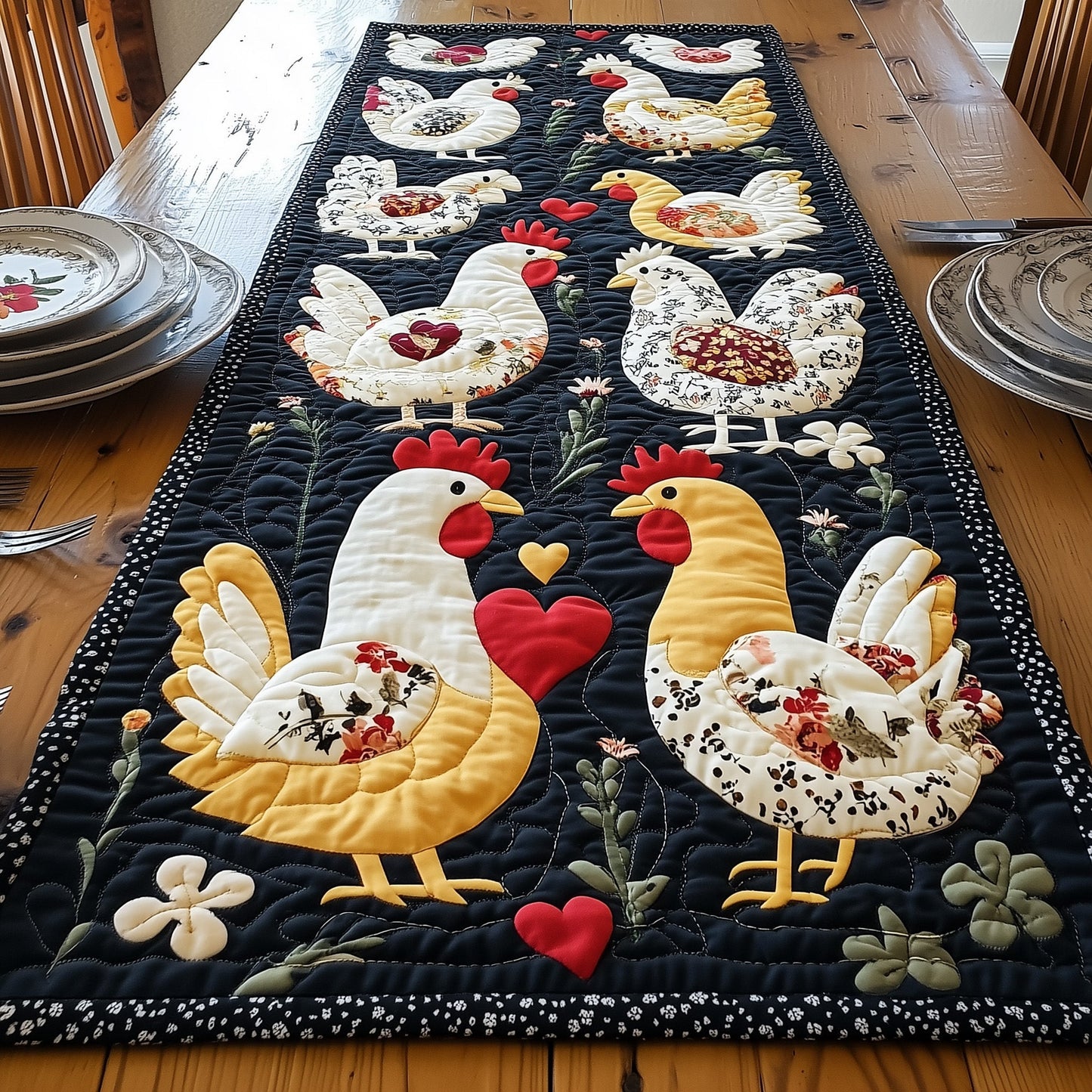 Feathered Feast Quilted Table Runner GFTONL4203