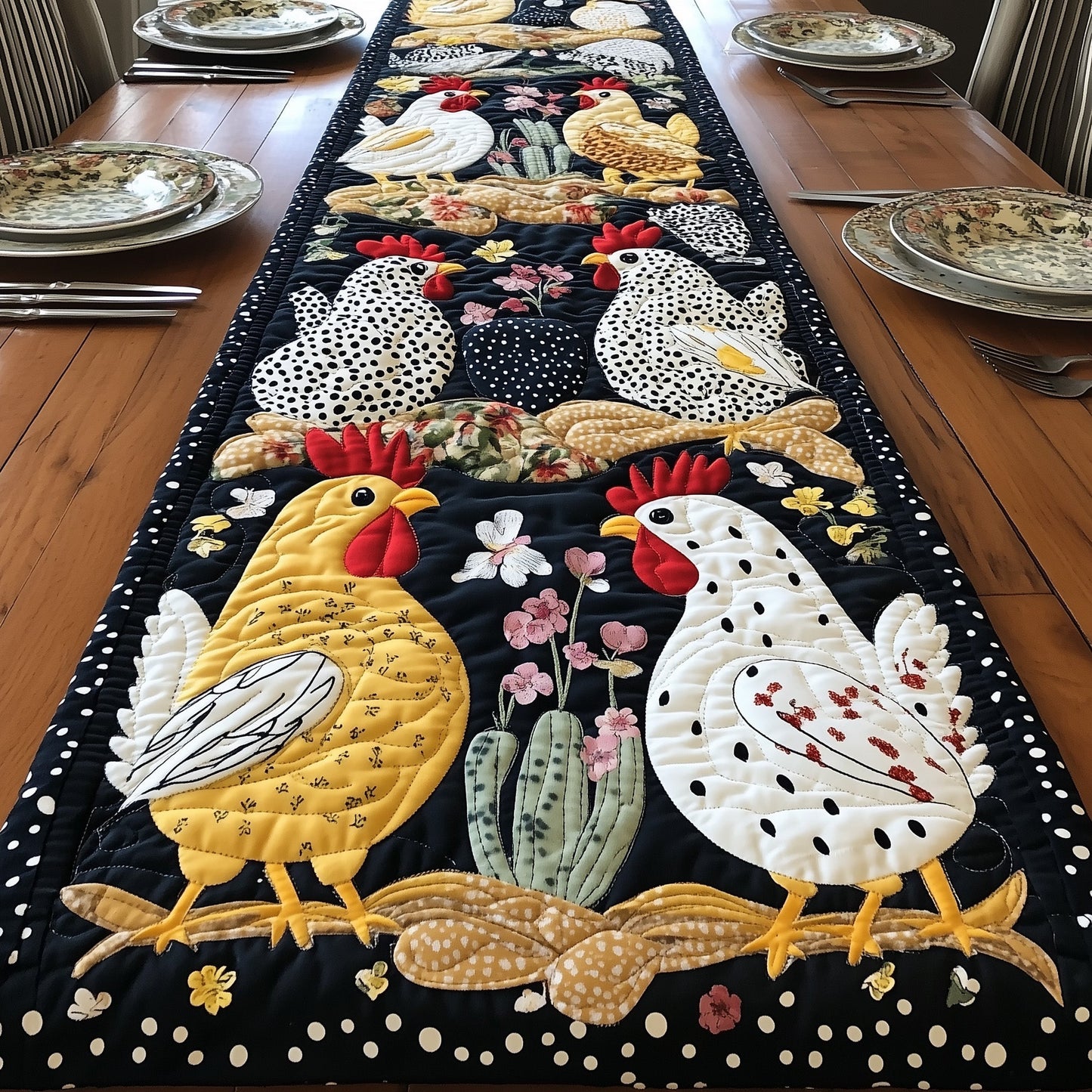 Feathered Feast Quilted Table Runner GFTONL4204