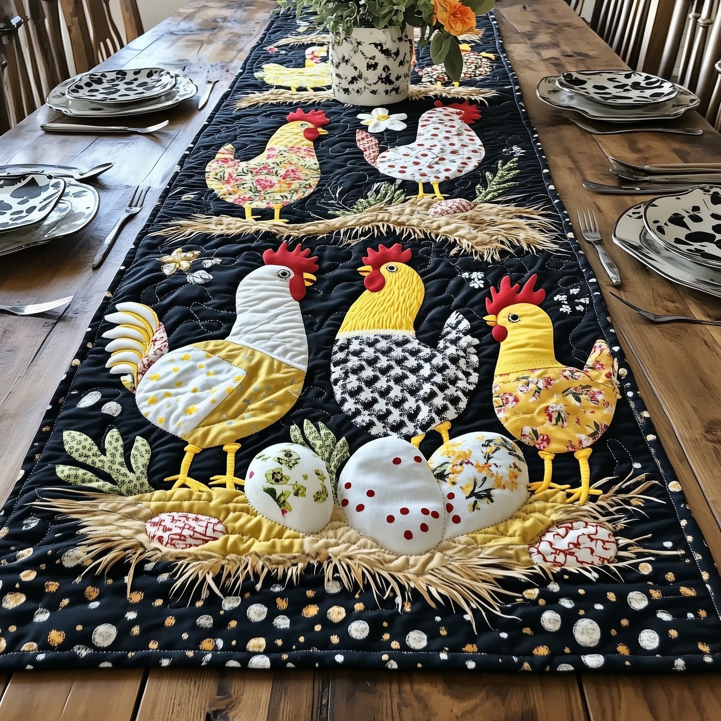 Feathered Feast Quilted Table Runner GFTONL4206