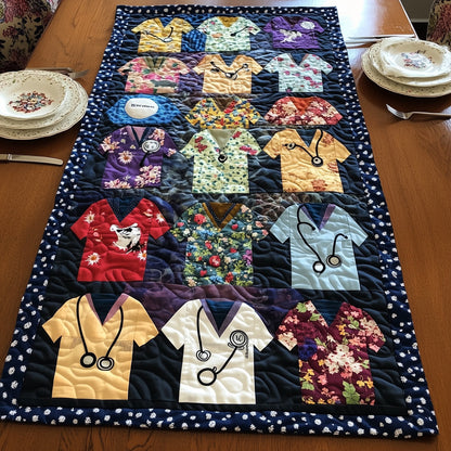 Joyful Nurse's Scrub Quilted Table Runner GFTONL4219