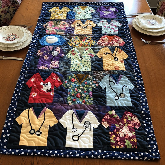 Joyful Nurse's Scrub Quilted Table Runner GFTONL4219