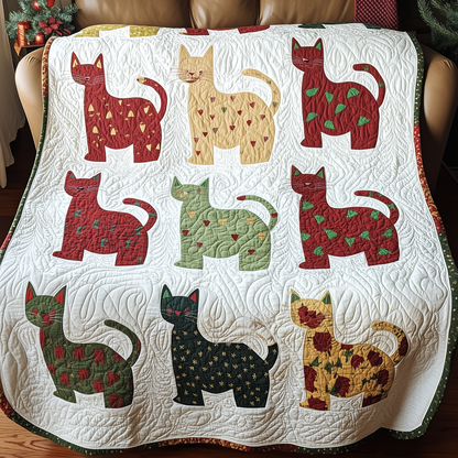 Festive Cat Quilted Blanket GFTONL421