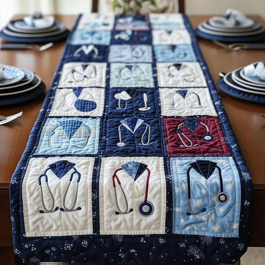 Stethoscope Nurse Quilted Table Runner GFTONL4224