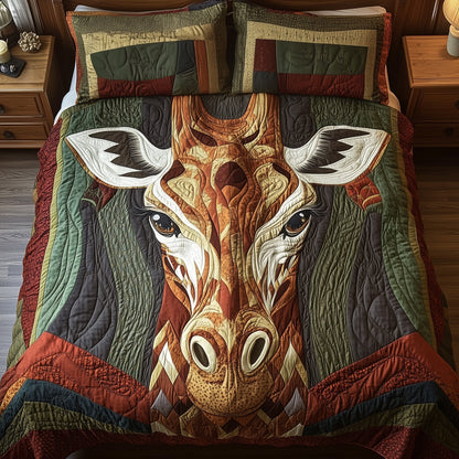 Midnight Giraffe 3-Piece Quilted Bedding Set GFTONL4243