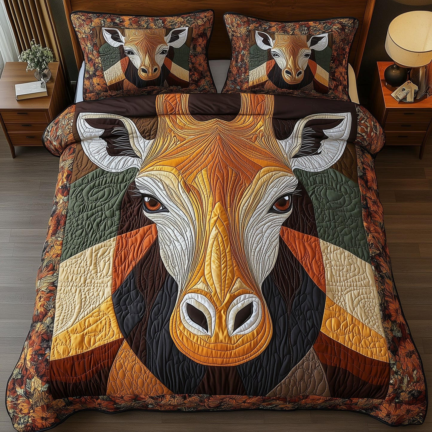 Gentle Giraffe 3-Piece Quilted Bedding Set GFTONL4246