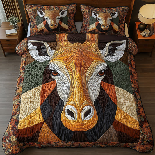 Gentle Giraffe 3-Piece Quilted Bedding Set GFTONL4246