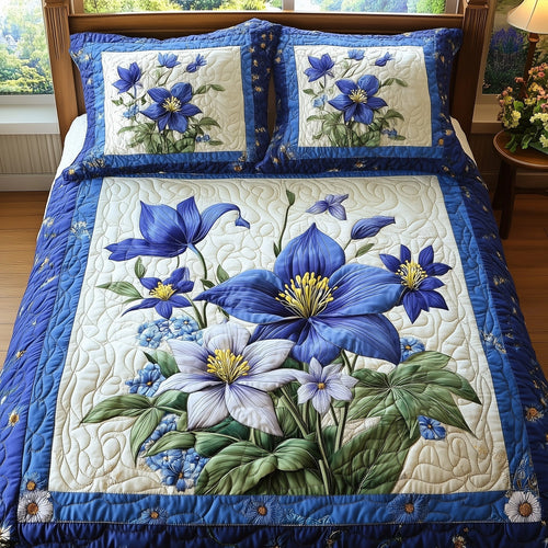 Columbine Charm 3-Piece Quilted Bedding Set GFTONL4282