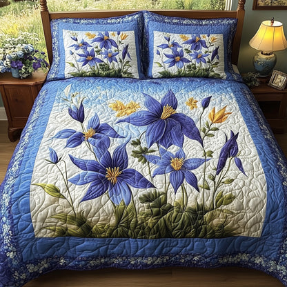 Columbine Charm 3-Piece Quilted Bedding Set GFTONL4284