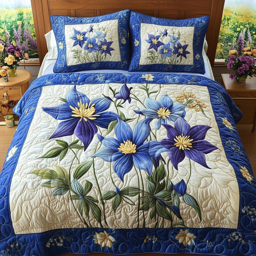 Columbine Charm 3-Piece Quilted Bedding Set GFTONL4287