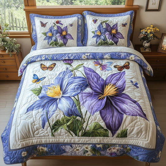 Columbine Charm 3-Piece Quilted Bedding Set GFTONL4288