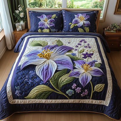 Columbine Charm 3-Piece Quilted Bedding Set GFTONL4290