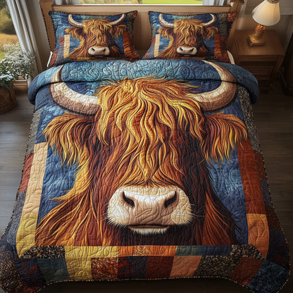 Patchy Moo 3-Piece Quilted Bedding Set GFTONL4298