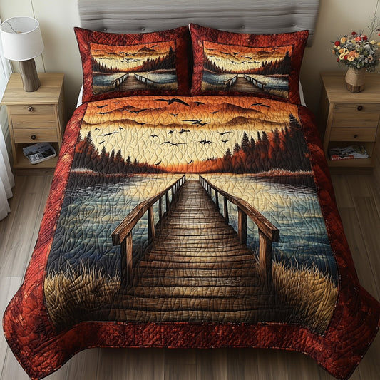 Driftwood Rest 3-Piece Quilted Bedding Set GFTONL4311