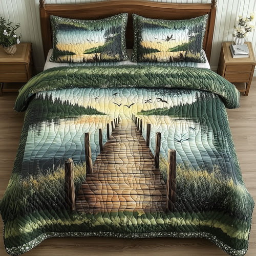 Driftwood Rest 3-Piece Quilted Bedding Set GFTONL4317