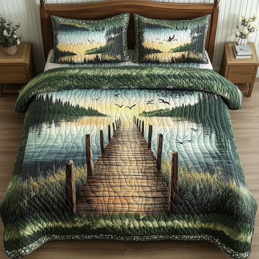 Driftwood Rest 3-Piece Quilted Bedding Set GFTONL4317