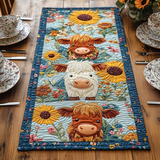 Baby Highland Cow Quilted Table Runner GFTONL4336