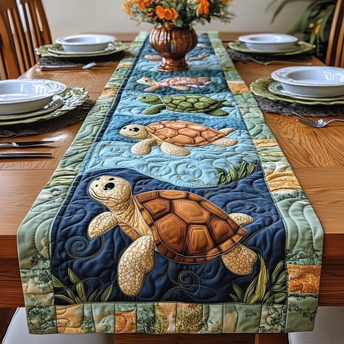 Joyful Turtle  Quilted Table Runner GFTONL4342