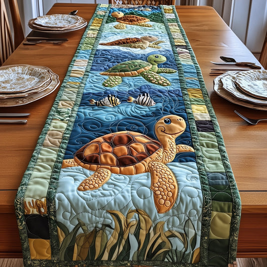 Turtle Charm Quilted Table Runner GFTONL4344