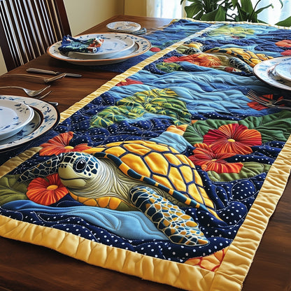 Turtle Charm Quilted Table Runner GFTONL4346