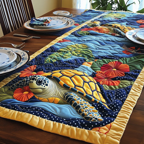 Turtle Charm Quilted Table Runner GFTONL4346