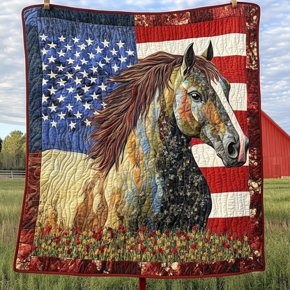American Horse Quilted Blanket GFTONL4353