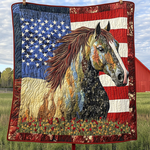 American Horse Quilted Blanket GFTONL4353