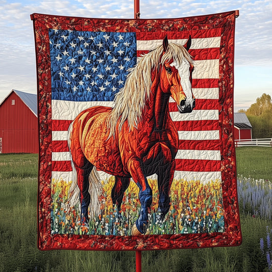American Horse Quilted Blanket GFTONL4354