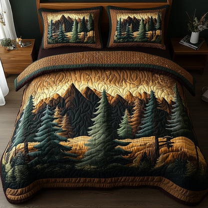 Rustic Woodland 3-Piece Quilted Bedding Set GFTONL4370