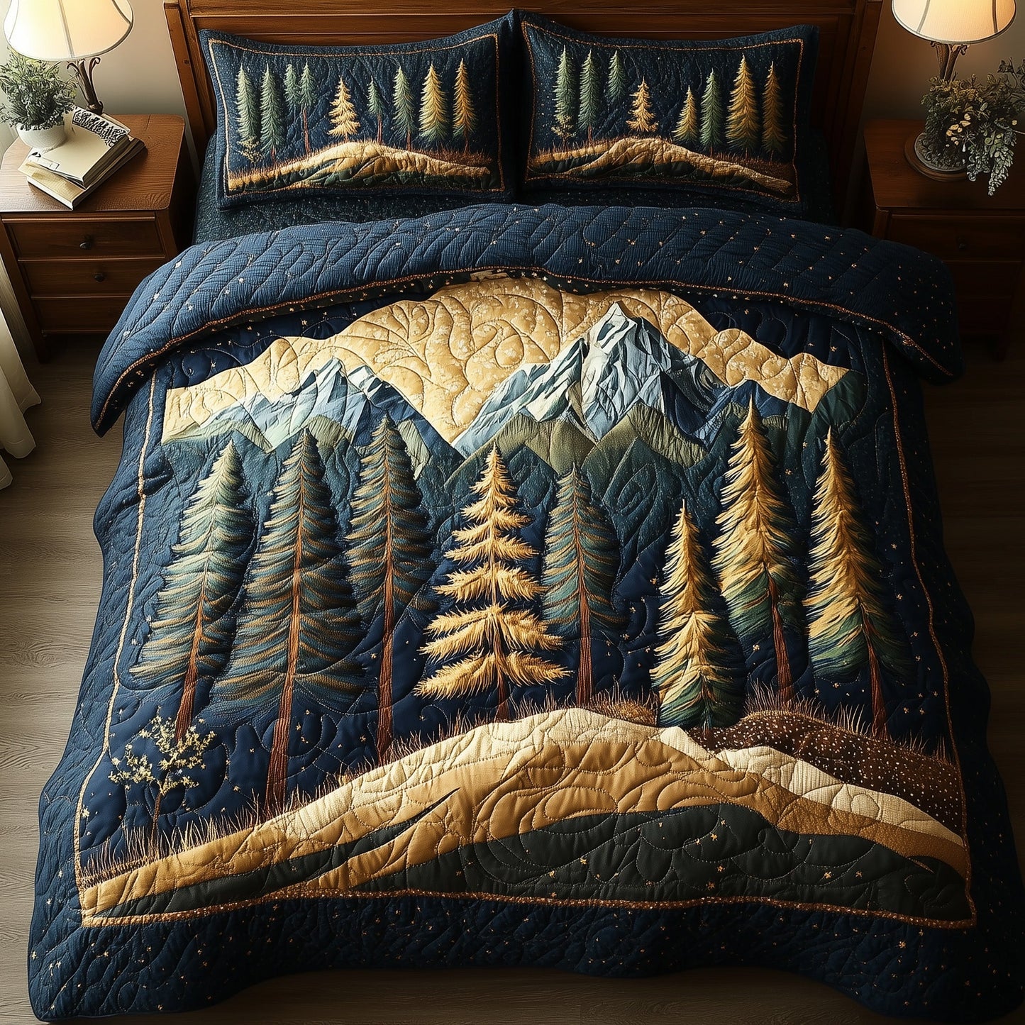 Rustic Woodland 3-Piece Quilted Bedding Set GFTONL4371