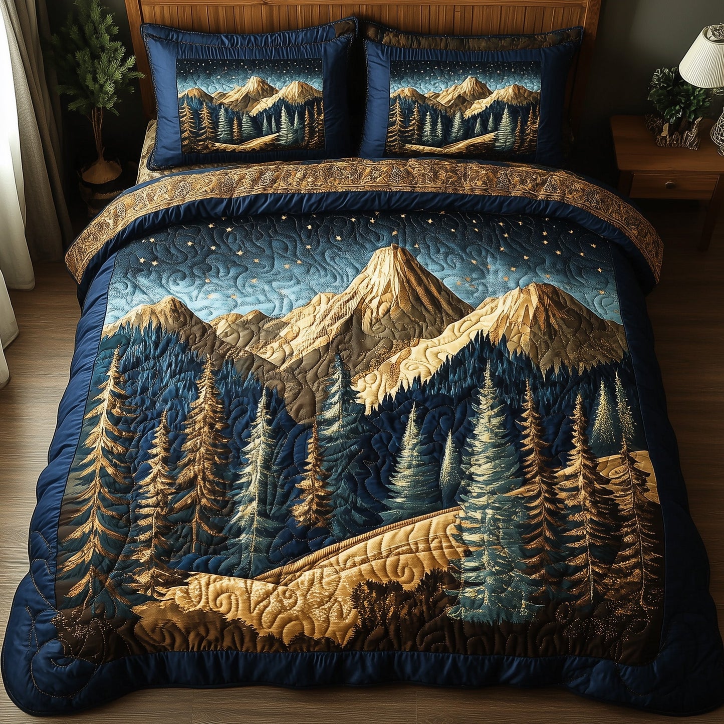 Vintage Woodland 3-Piece Quilted Bedding Set GFTONL4373