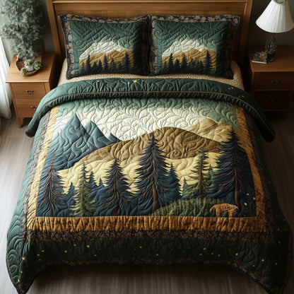 Vintage Woodland 3-Piece Quilted Bedding Set GFTONL4375