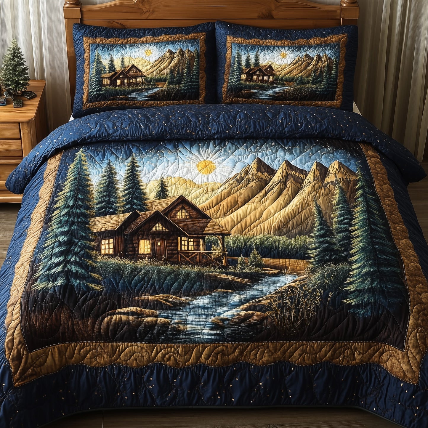 Vintage Cabin 3-Piece Quilted Bedding Set GFTONL4380