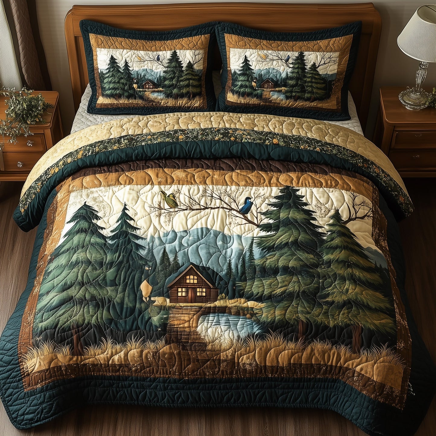 Rustic Harmony 3-Piece Quilted Bedding Set GFTONL4385