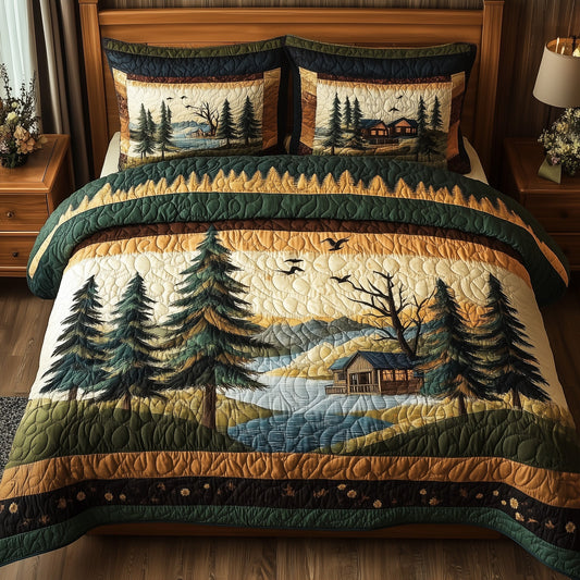 Rustic Harmony 3-Piece Quilted Bedding Set GFTONL4386