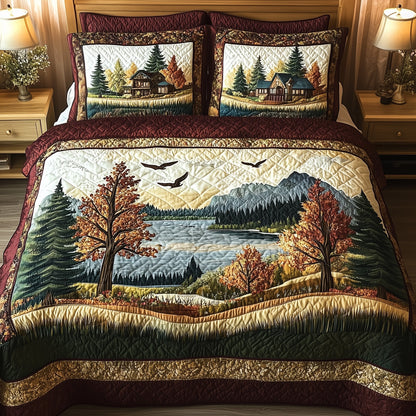 Rustic Harmony 3-Piece Quilted Bedding Set GFTONL4387