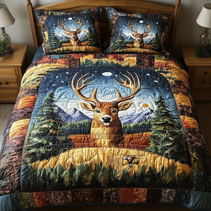 Rustic Deer 3-Piece Quilted Bedding Set GFTONL4408