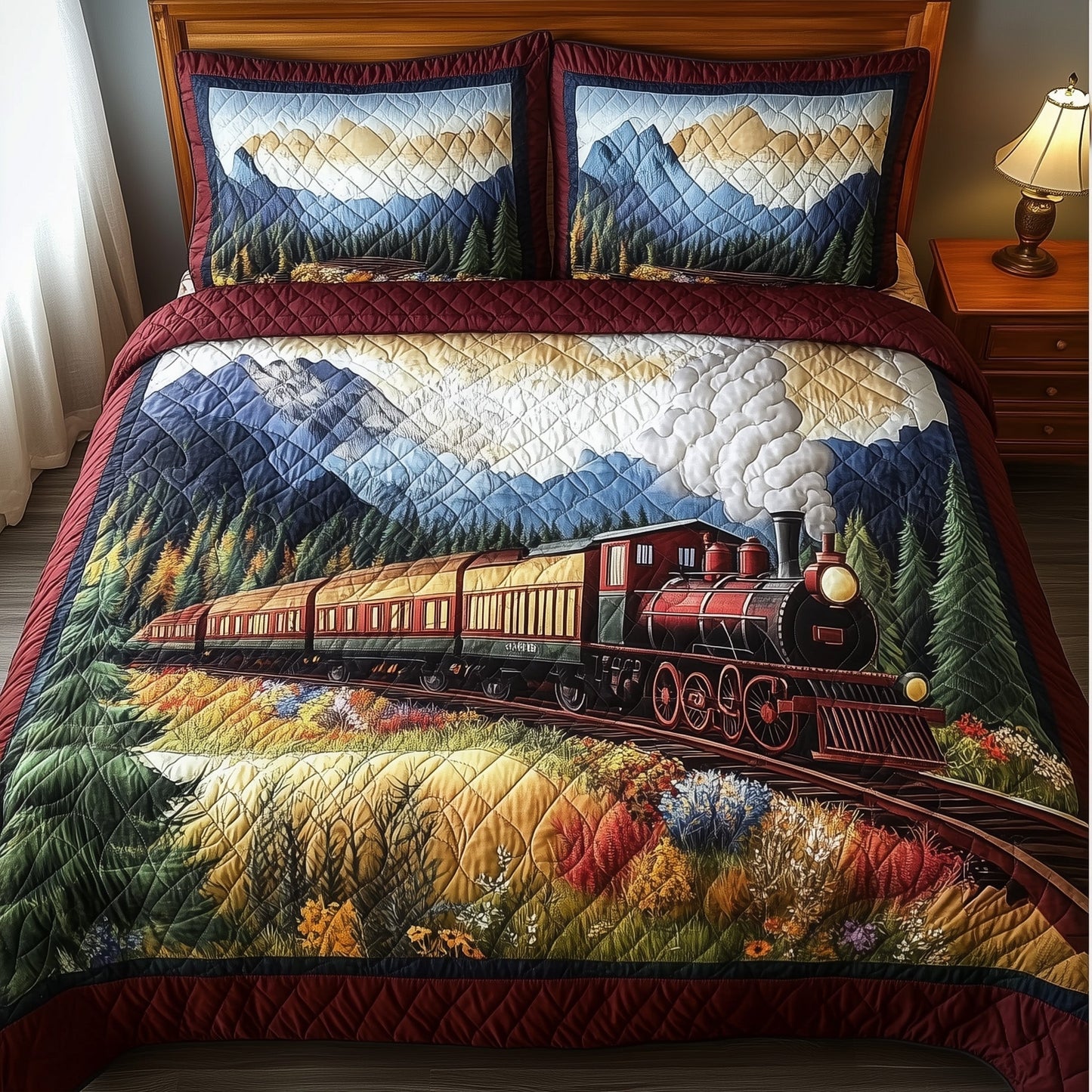 Rustic Train Duvet Cover Set GFTONL4424