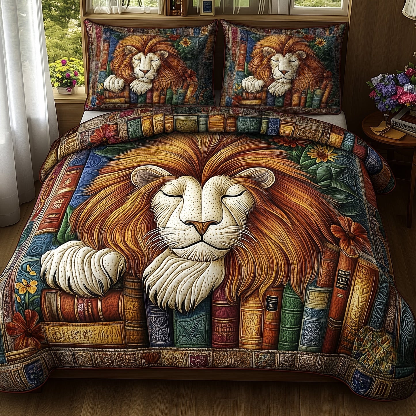 Lion's Library Duvet Cover Set GFTONL4443